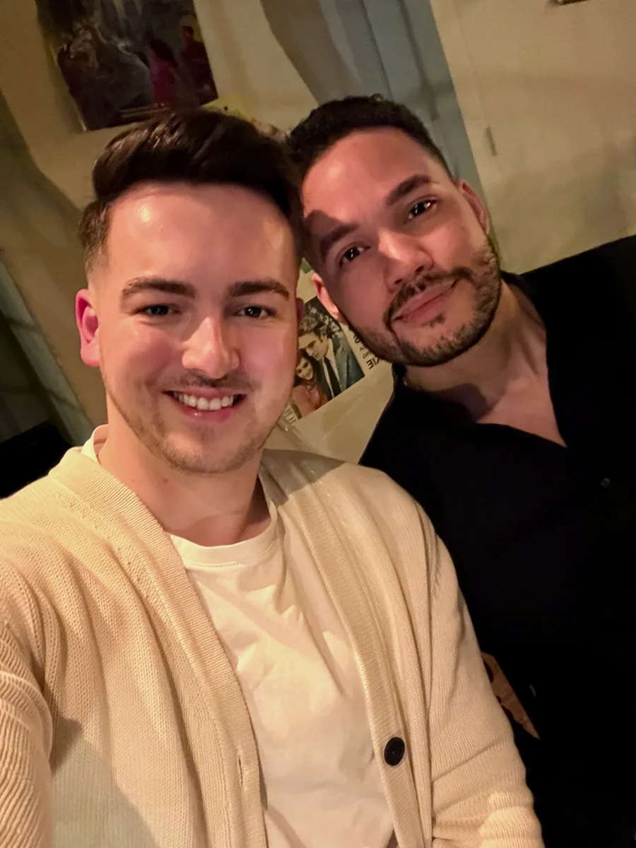 Klaudio and Derick together in the early days of their relationship